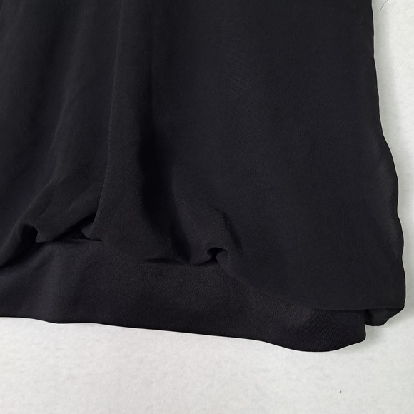 Involand Chiffon Overlay Batwing Sleeve Blouse Women‎ Plus Size 4X Black Top - Picture 7 of 13